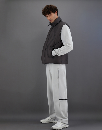 Herno Sleeveless Laminar Jacket In Translucent Ripstop In Slate