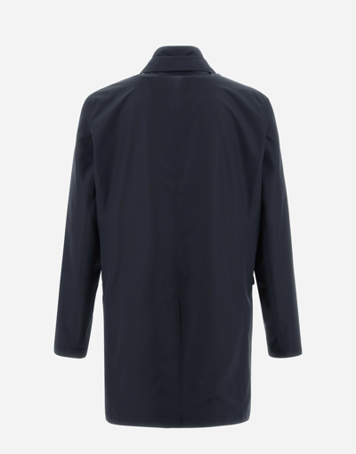 Shop Herno Byron Raincoat In Blue