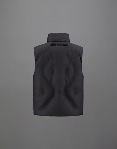 Herno Sleeveless Laminar Jacket In Translucent Ripstop In Slate