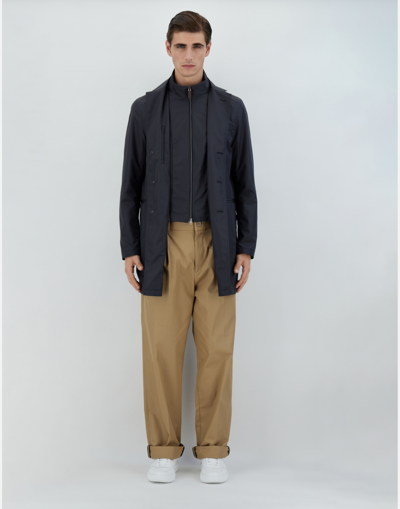 Herno Byron Raincoat In Blue
