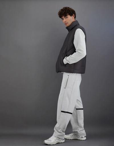 Herno Sleeveless Laminar Jacket In Translucent Ripstop In Slate