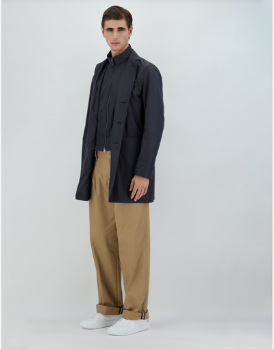 Herno Byron Raincoat In Blue