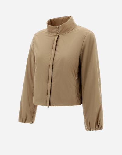 Herno Ecoage Bomber Jacket In Sand
