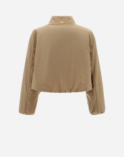 Herno Ecoage Bomber Jacket In Sand