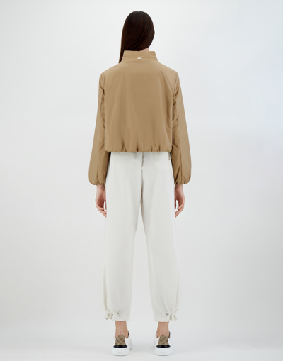 Herno Ecoage Bomber Jacket In Sand