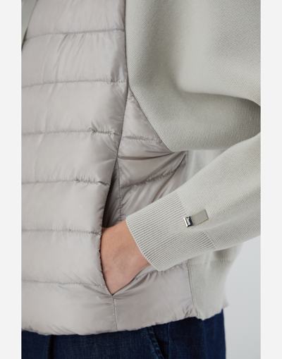 Herno Unlimited Compact Cotton And Nylon Ultralight Bomber Jacket In Ice