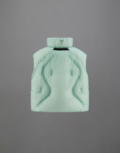 Herno Sleeveless Laminar Jacket In Translucent Ripstop In Seafoam Green