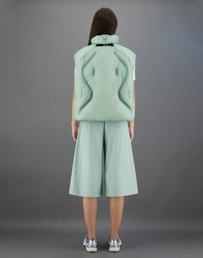 Herno Sleeveless Laminar Jacket In Translucent Ripstop In Seafoam Green