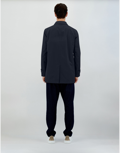 Herno Single-breasted Jacket With Two Front Pockets In Blue