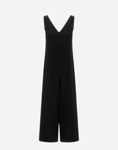 Shop Herno Viscose Effect Jumpsuit In Black