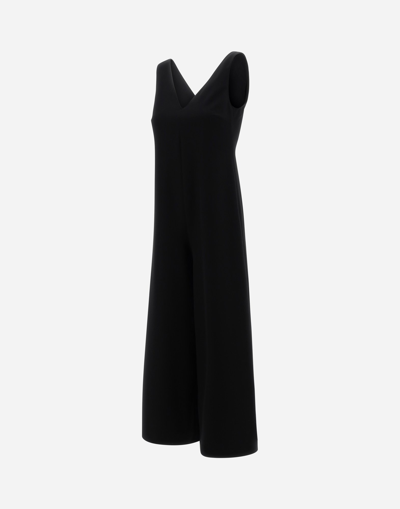 Shop Herno Viscose Effect Jumpsuit In Black