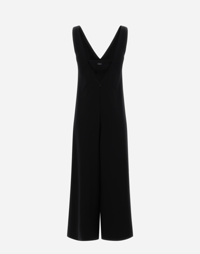 Shop Herno Viscose Effect Jumpsuit In Black