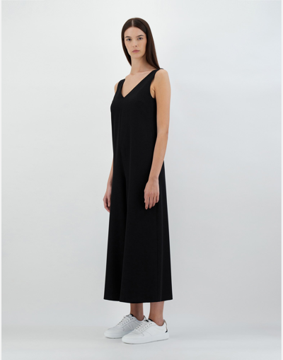 Shop Herno Viscose Effect Jumpsuit In Black