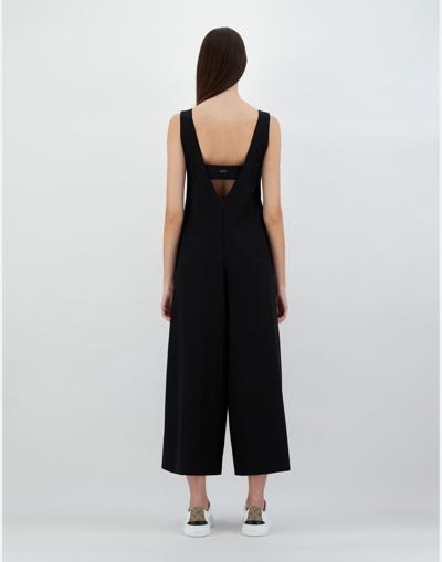 Shop Herno Viscose Effect Jumpsuit In Black