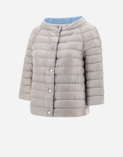Herno Quilted Reversible Down Jacket In Slate
