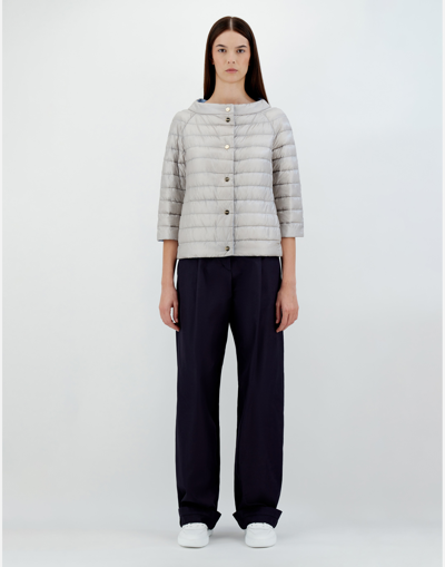Herno Quilted Reversible Down Jacket In Slate