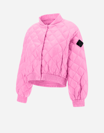 Herno Bomber Jacket In Nylon Ultralight In Pink