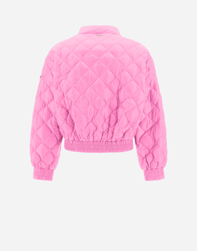 Herno Bomber Jacket In Nylon Ultralight In Pink