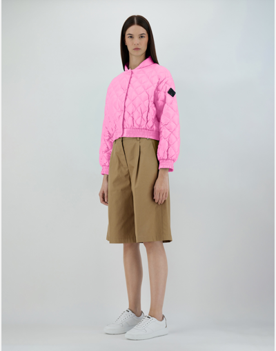Herno Bomber Jacket In Nylon Ultralight In Pink