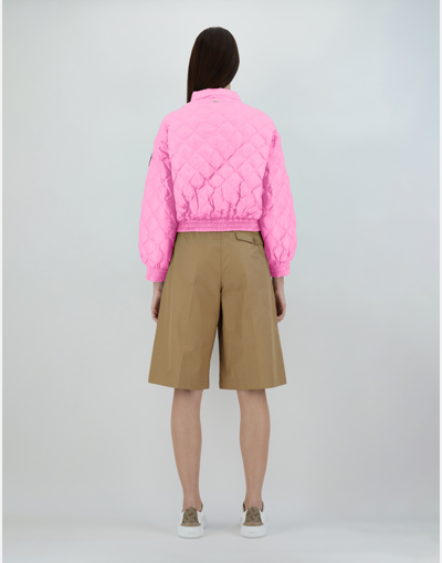 Herno Bomber Jacket In Nylon Ultralight In Pink