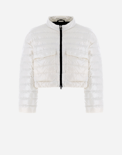 Herno Bomber Jacket In Gloss In White