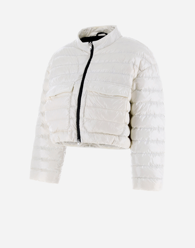 Herno Bomber Jacket In Gloss In White
