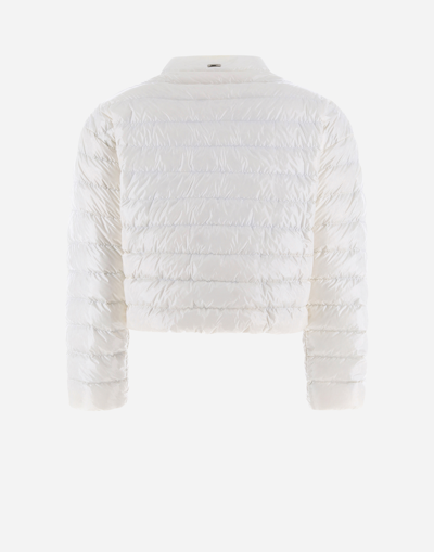Herno Bomber Jacket In Gloss In White