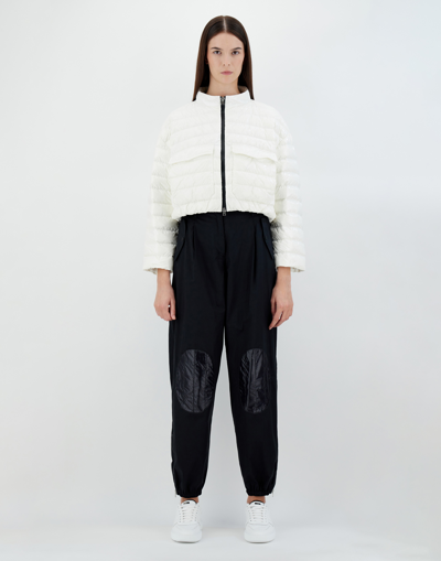 Herno Bomber Jacket In Gloss In White