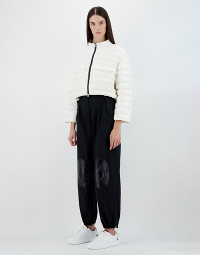 Herno Bomber Jacket In Gloss In White