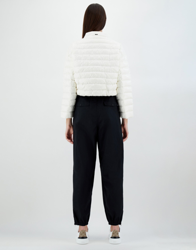 Herno Bomber Jacket In Gloss In White