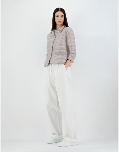 Herno Jacket In Nylon Ultralight In Grey Pearl