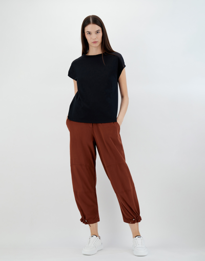 Herno Chic Cotton Jersey ＆ Chic Mesh Tシャツ In Black
