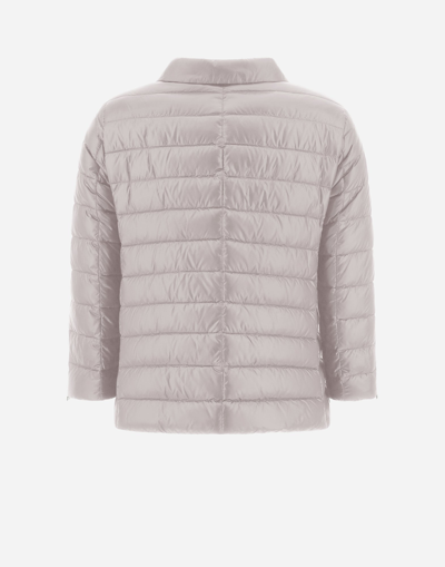 Herno Jacket In Nylon Ultralight In Grey Pearl