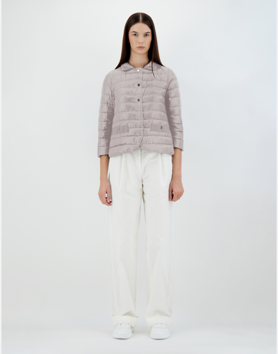 Herno Jacket In Nylon Ultralight In Grey Pearl