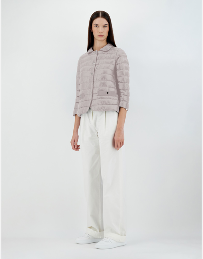 Herno Jacket In Nylon Ultralight In Grey Pearl