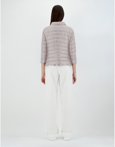 Herno Jacket In Nylon Ultralight In Grey Pearl