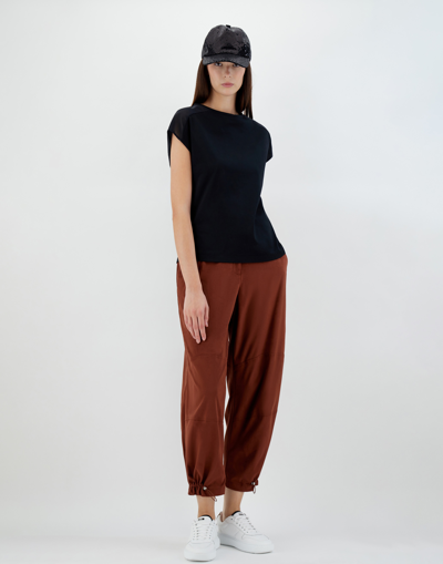 Herno Chic Cotton Jersey ＆ Chic Mesh Tシャツ In Black