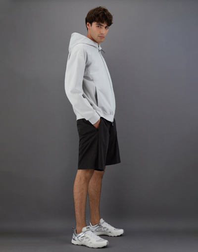 Herno Laminar Cardigan In Tech Double In Ice