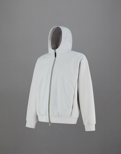 Herno Laminar Cardigan In Tech Double In Ice