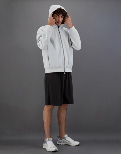 Herno Laminar Cardigan In Tech Double In Ice