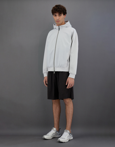 Herno Laminar Cardigan In Tech Double In Ice