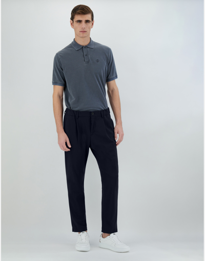 Herno ノンウォッシュド Light Scuba パンツ In Navy Blue