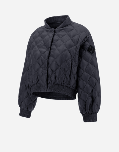 Herno Bomber Jacket In Nylon Ultralight In Black