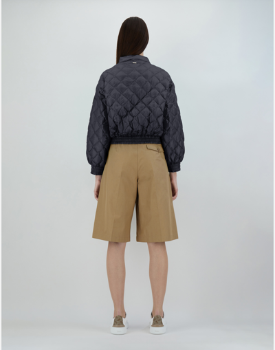 Herno Bomber Jacket In Nylon Ultralight In Black