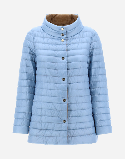 Herno Quilted Reversible Down Jacket In Teal