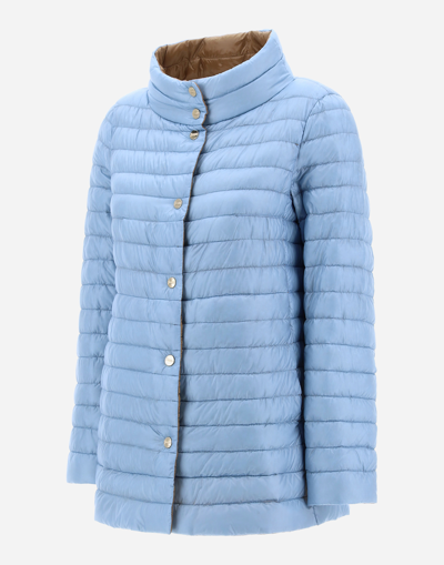 Herno Quilted Reversible Down Jacket In Teal
