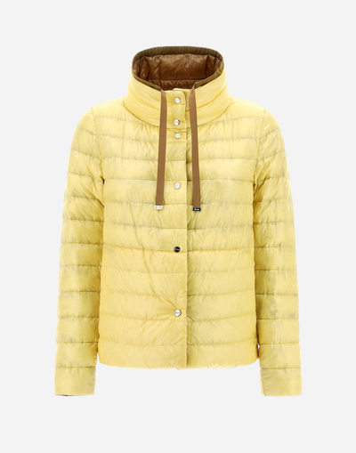 Herno Reversible Down Puffer Jacket In Caramel