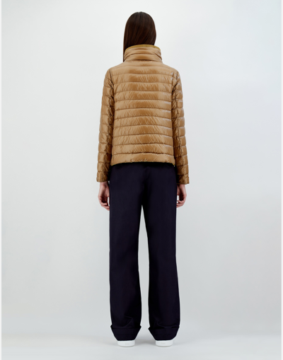 Herno Reversible Down Puffer Jacket In Caramel
