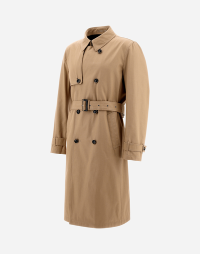 Herno Delon And Monogram Trench Coat In Sand
