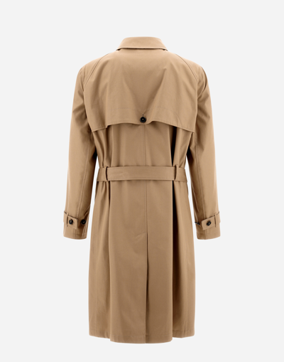 Herno Delon And Monogram Trench Coat In Sand